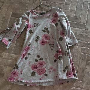 Gray floral dress